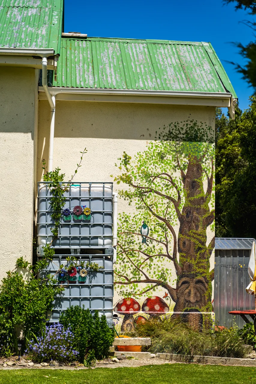 Artwork on side of building