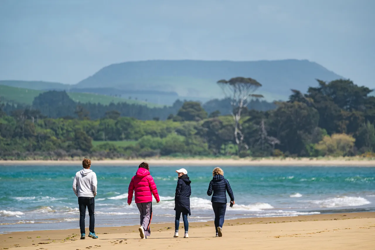 People walking on the beach