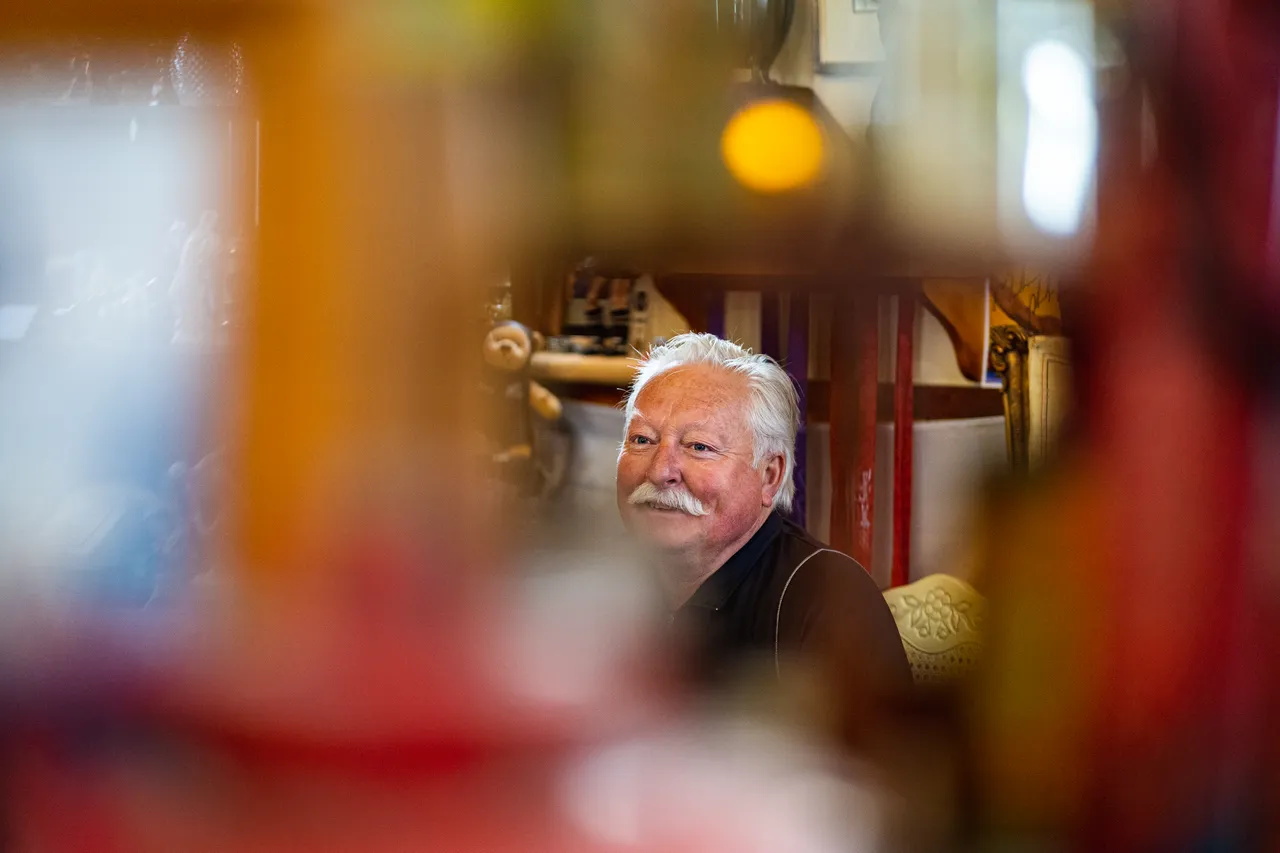 John in antique shop