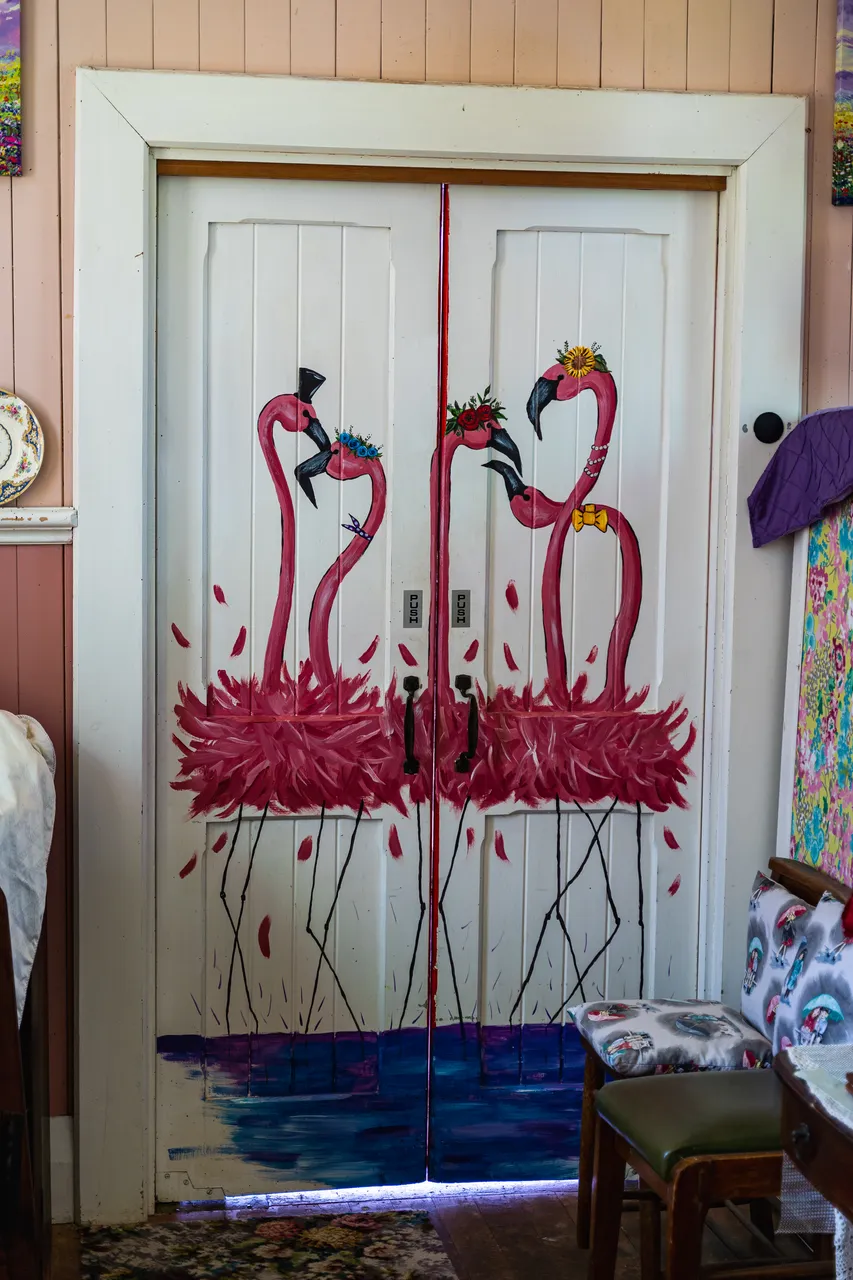 Artwork on door