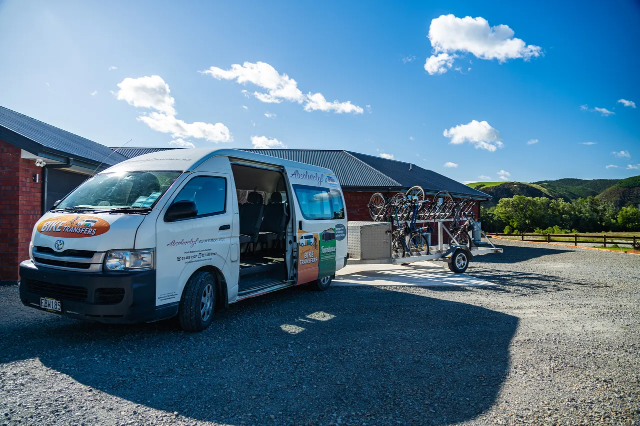 Shuttle van with bikes