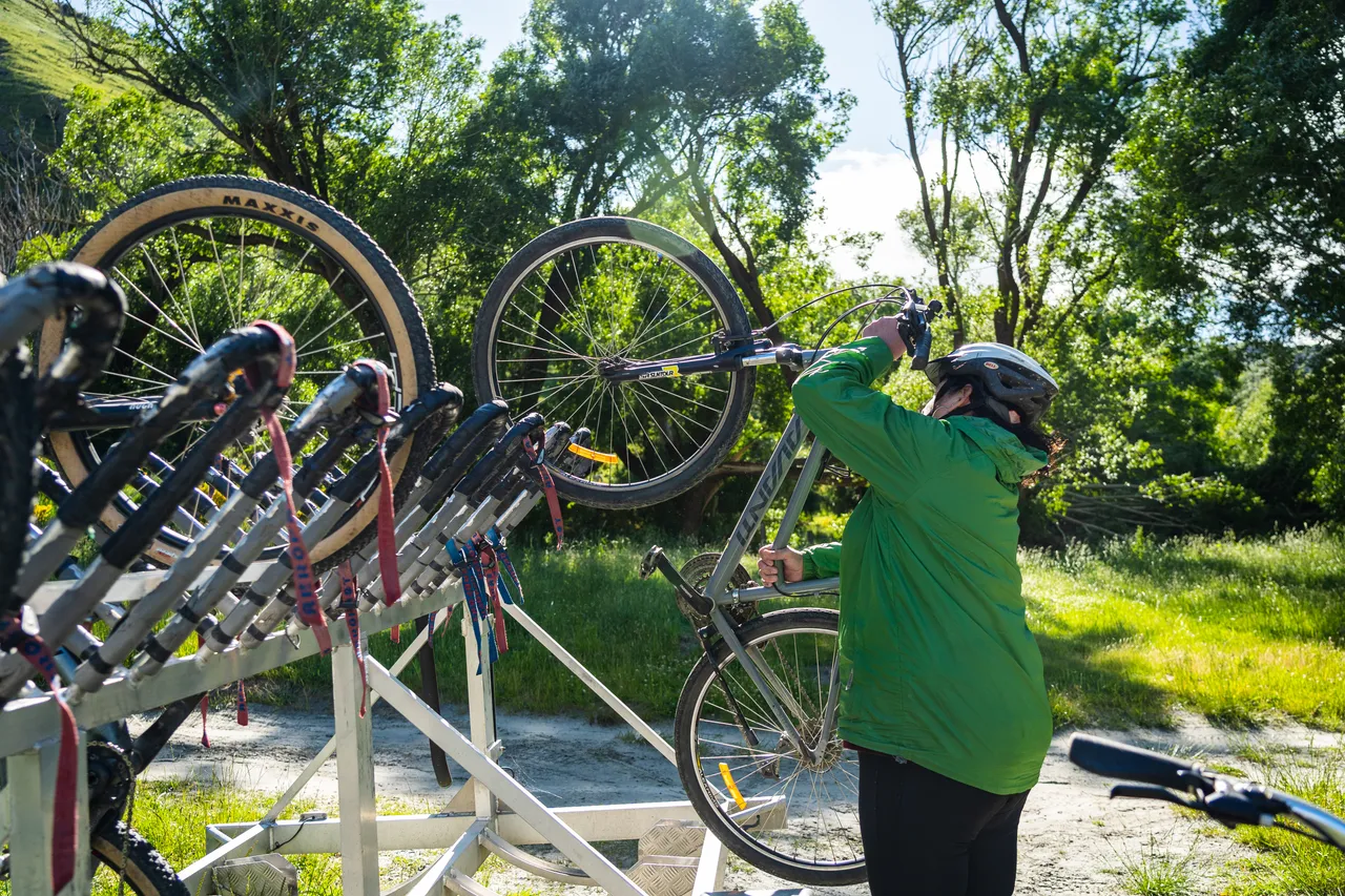 Jude Gamble with bikes