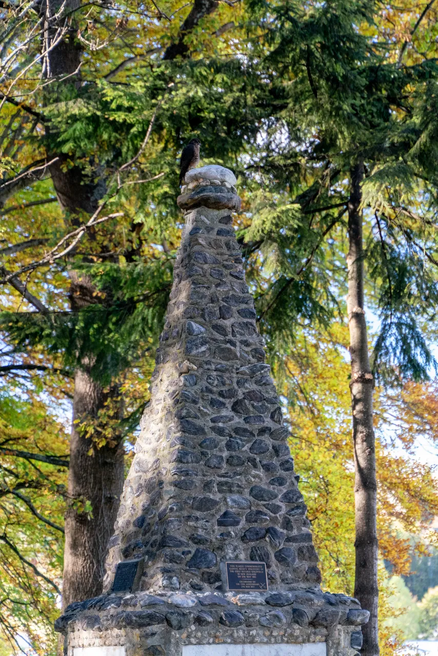 Monument and trees