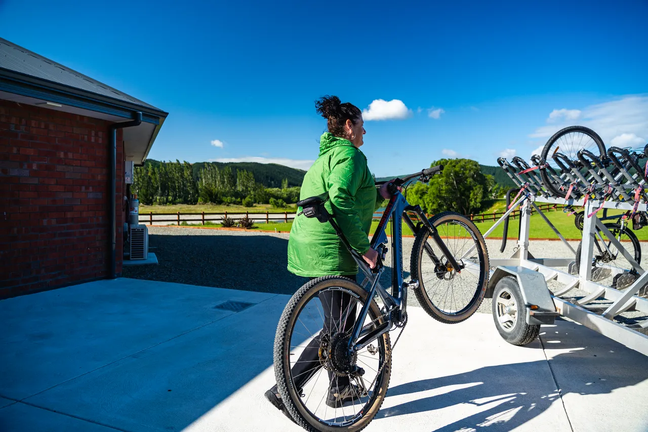 Jude Gamble with bikes