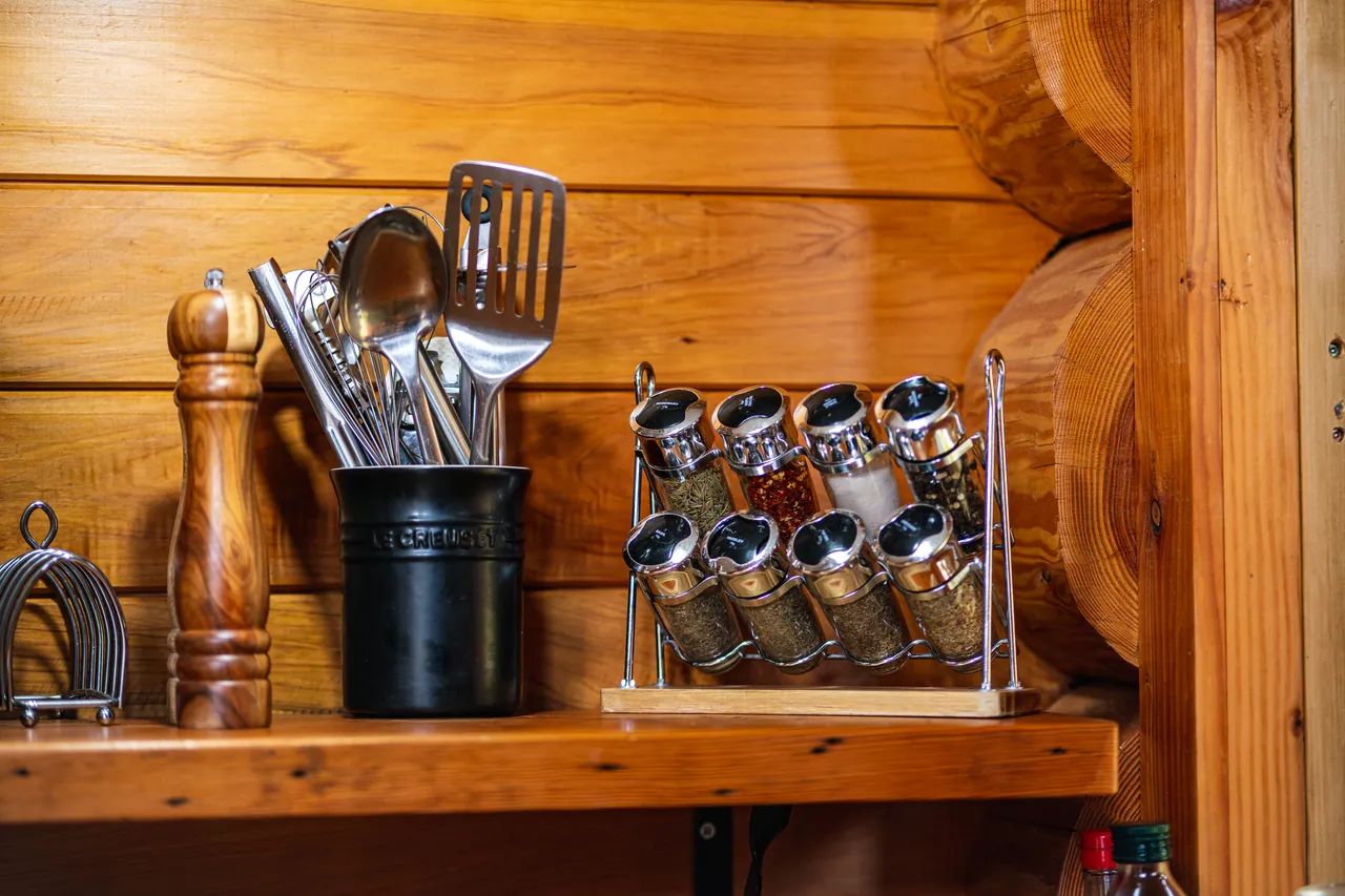 Utensils and spice rack