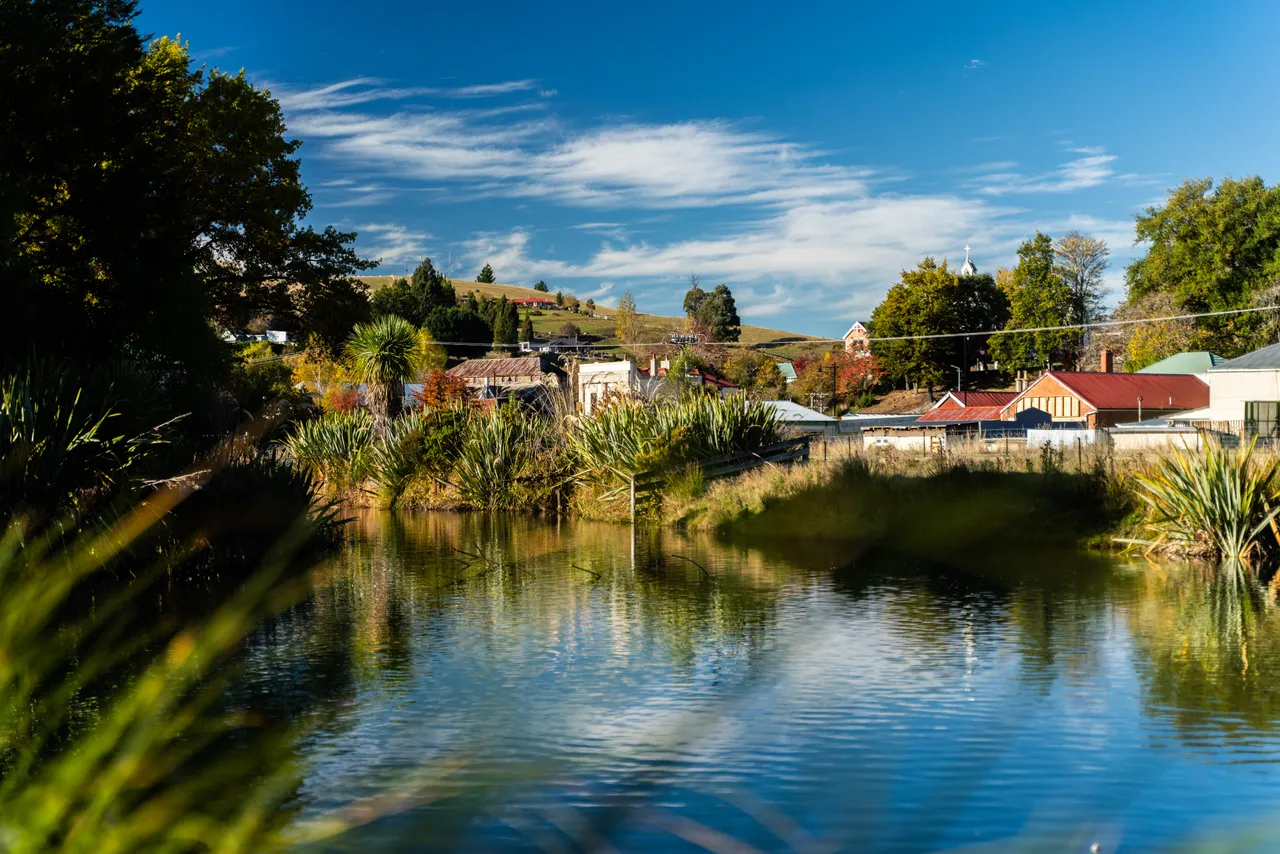 View of pond and Lawrence