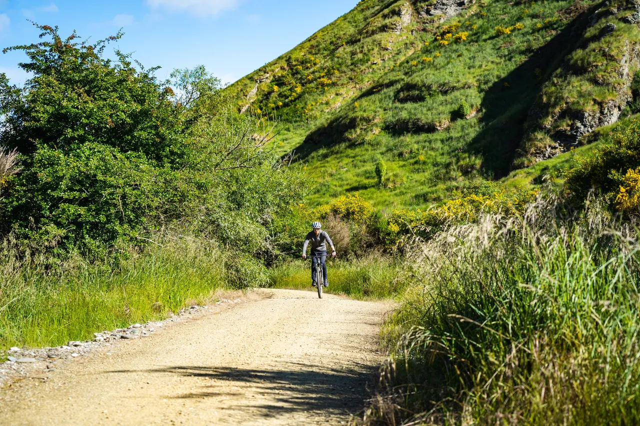 Bikers on trail