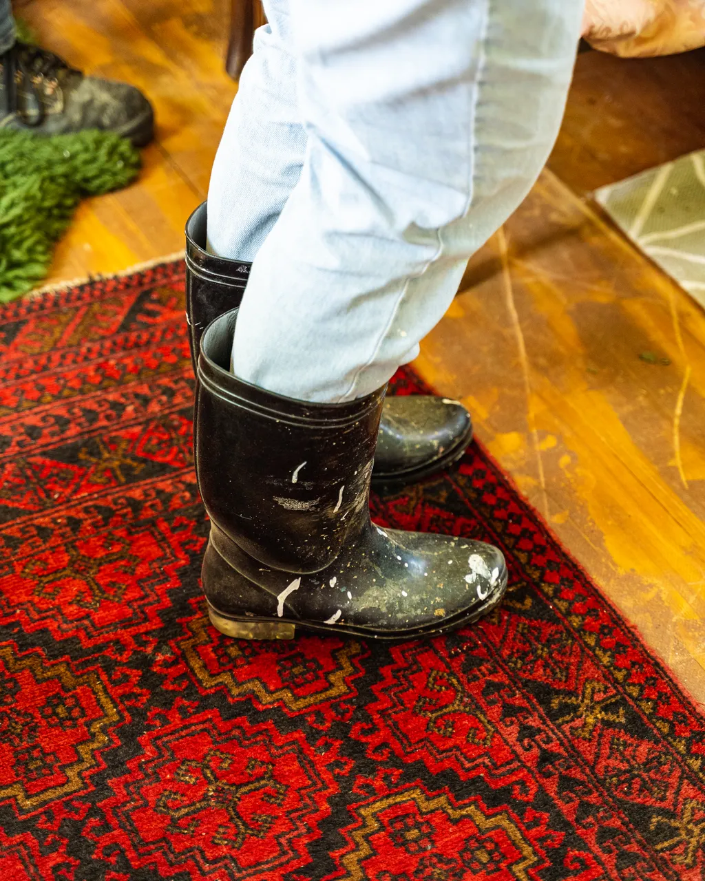 Boots and rug