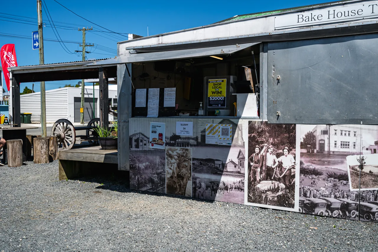 Takeaway caravan covered in photos