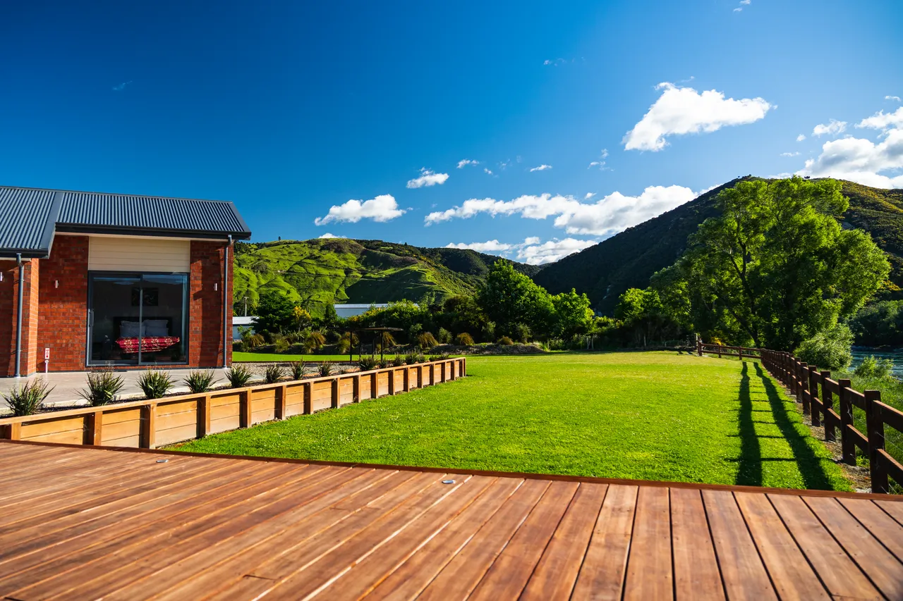 Deck and lawn
