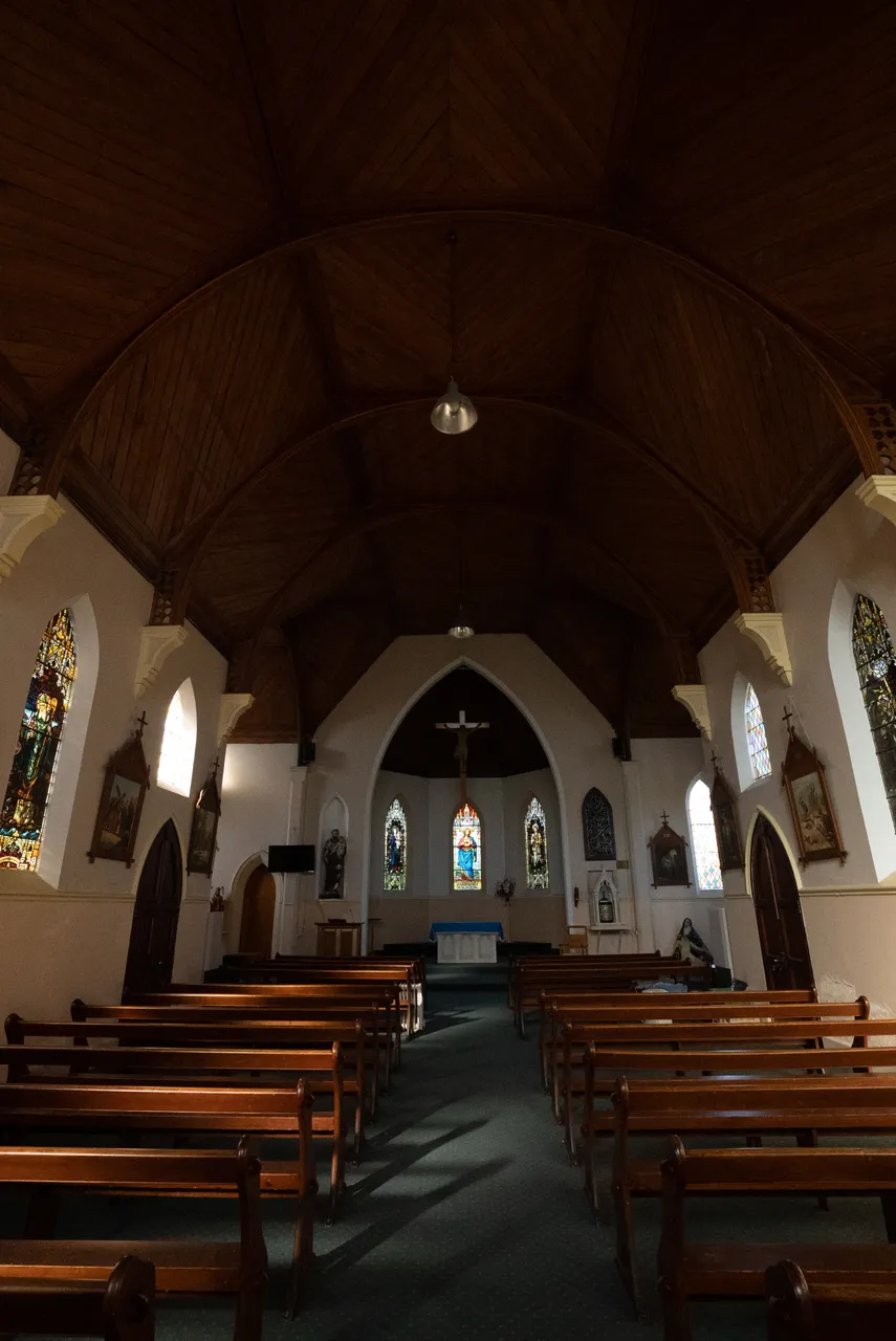 Inside a church
