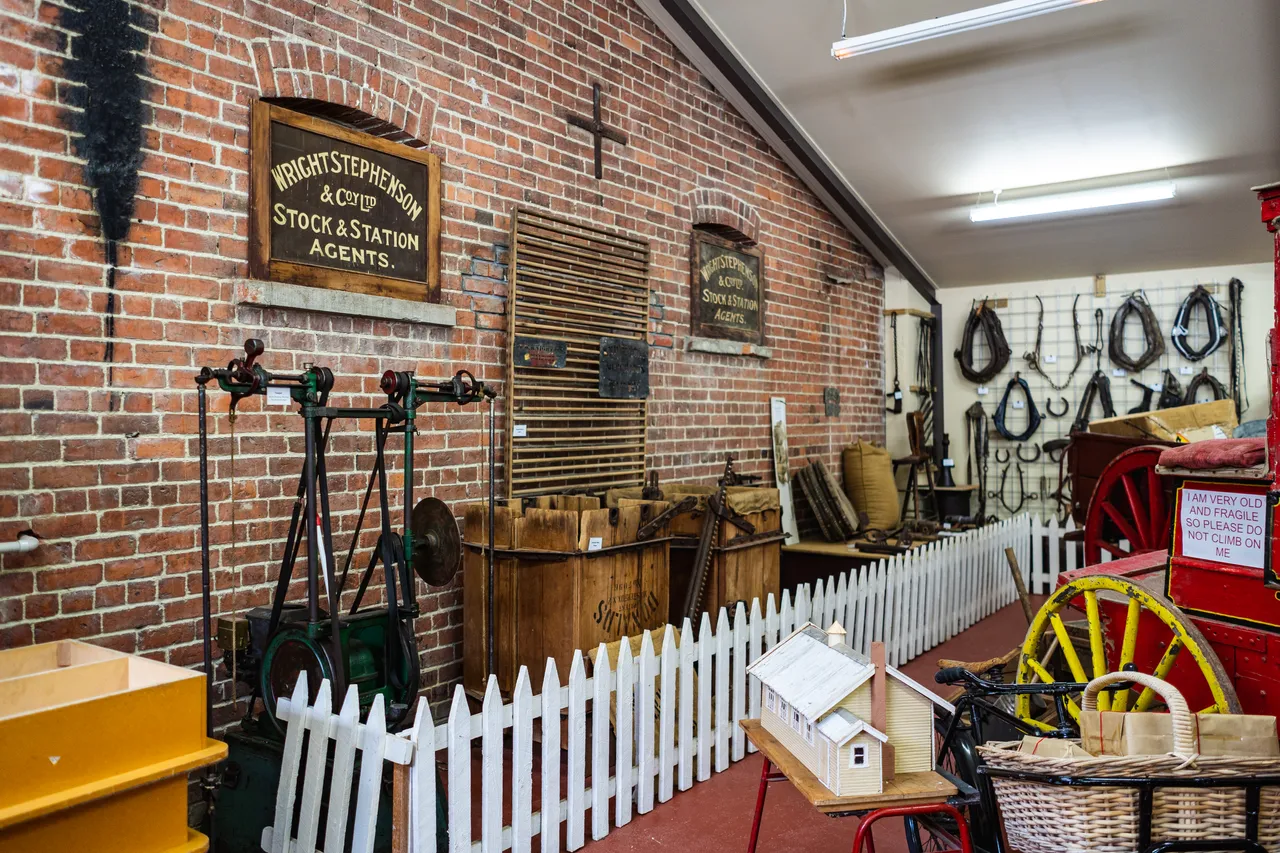Brick Wall and old tools and machinery