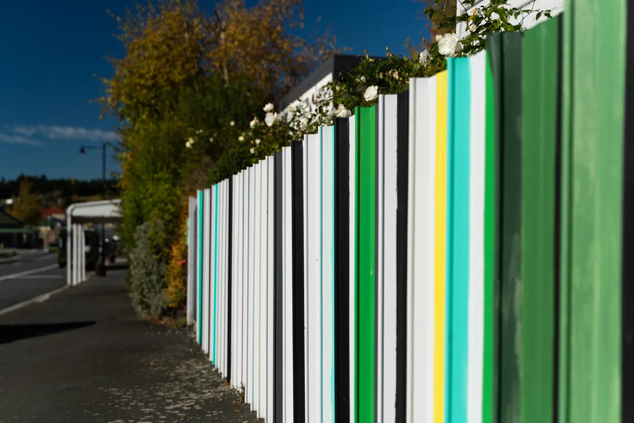 Colourful fence