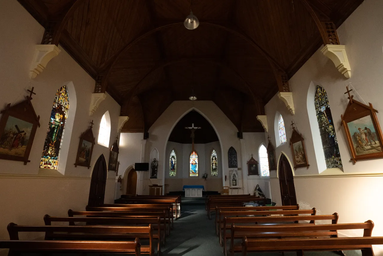 Inside a church