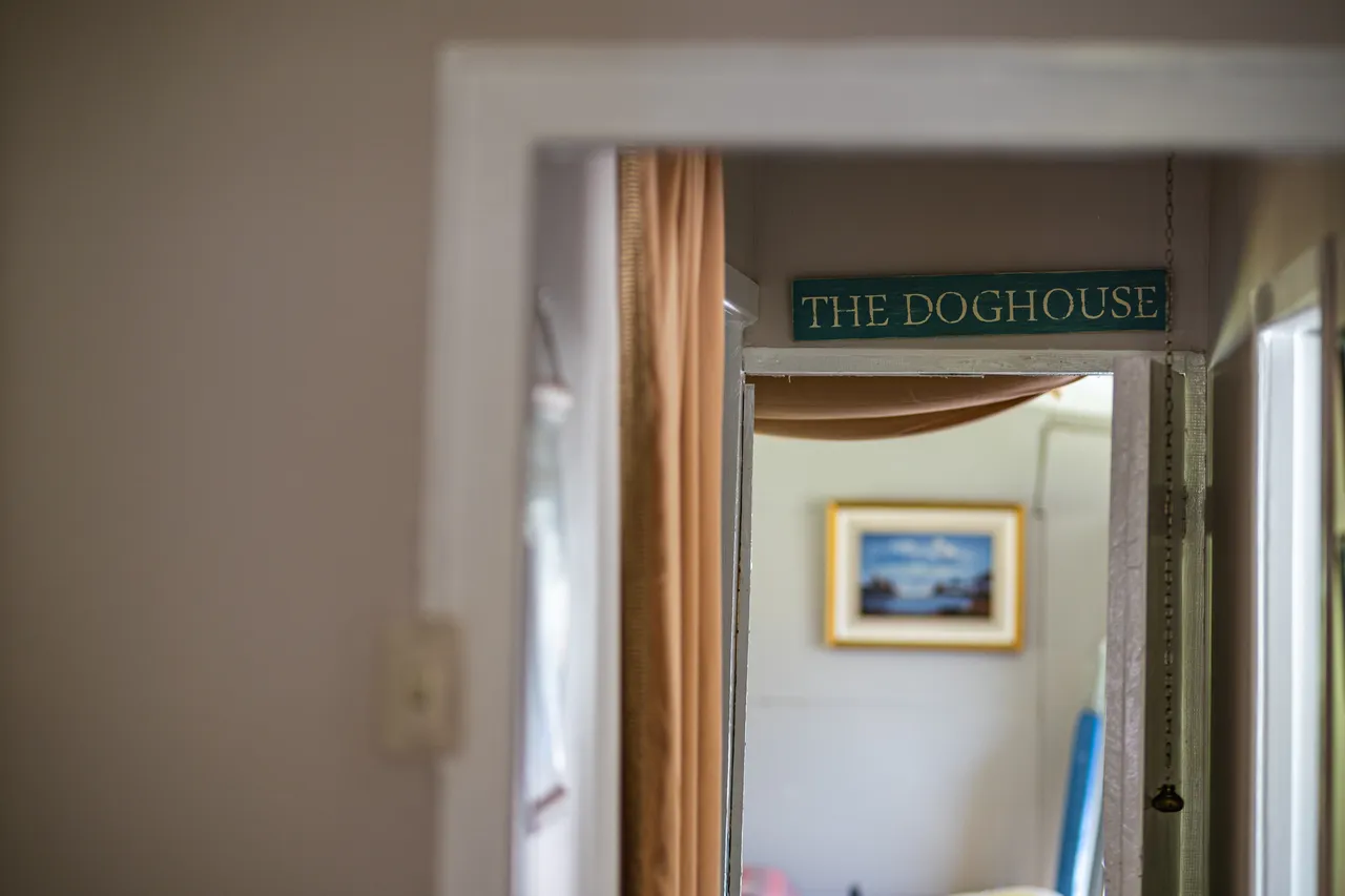 Hallway and sign