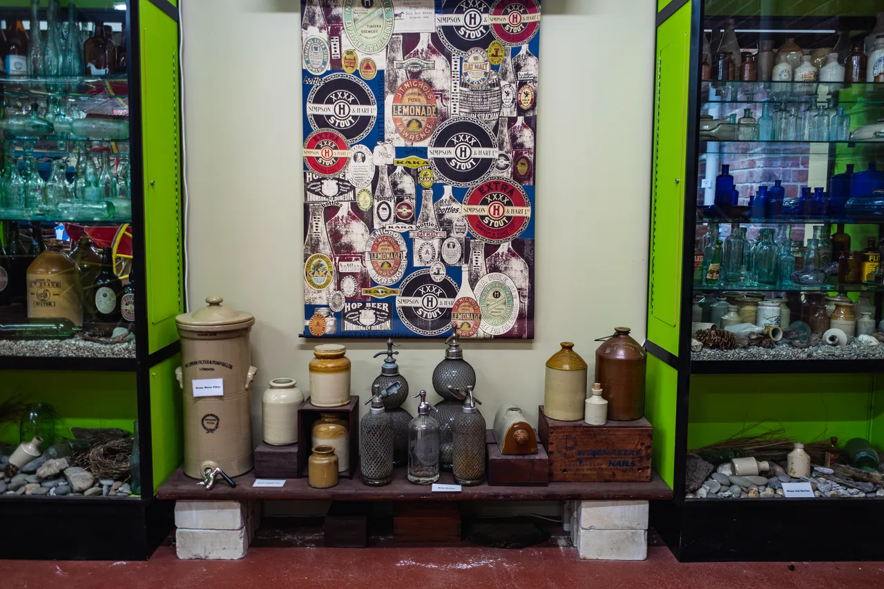 Display of jars and bottles