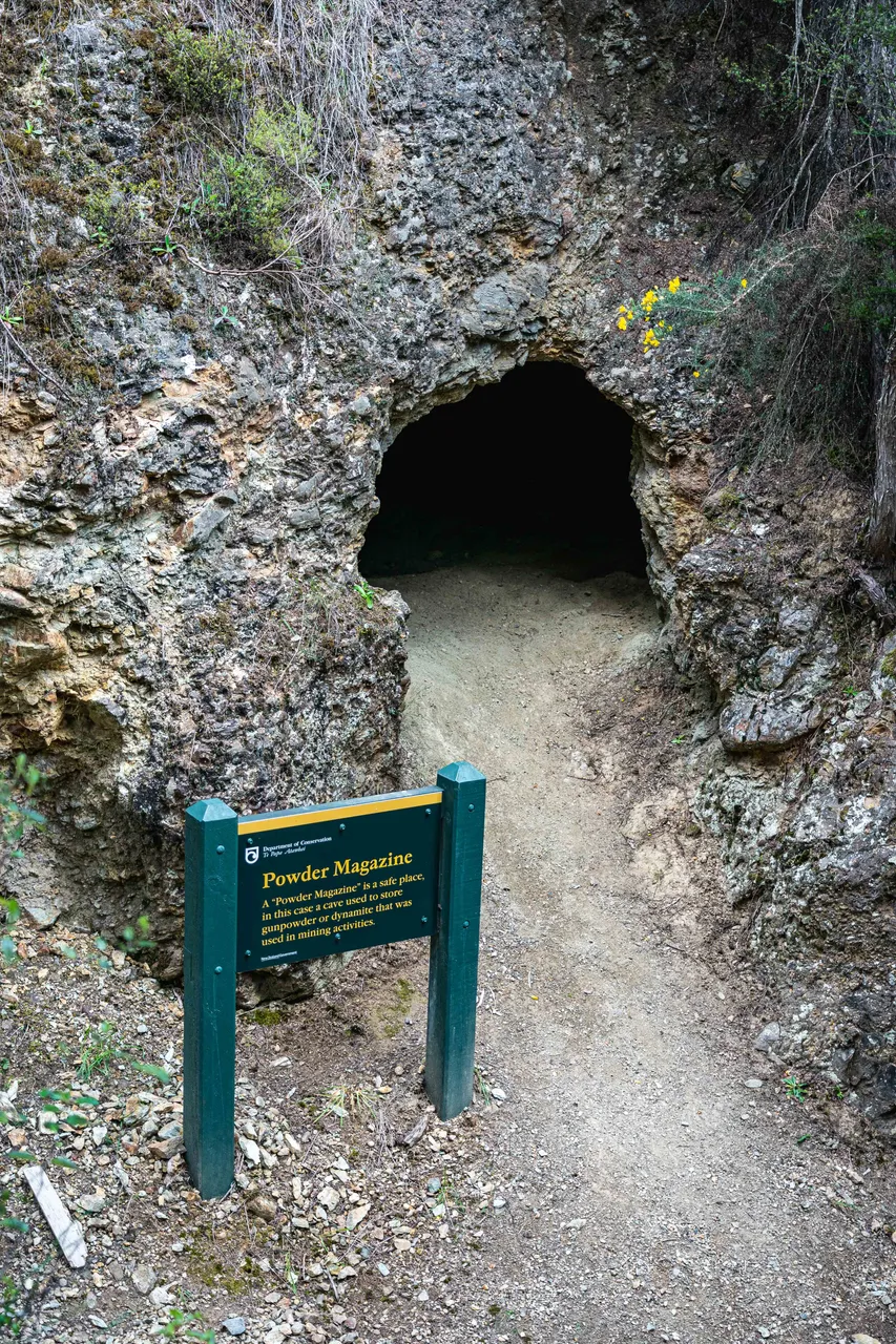 Sign about powder magazine