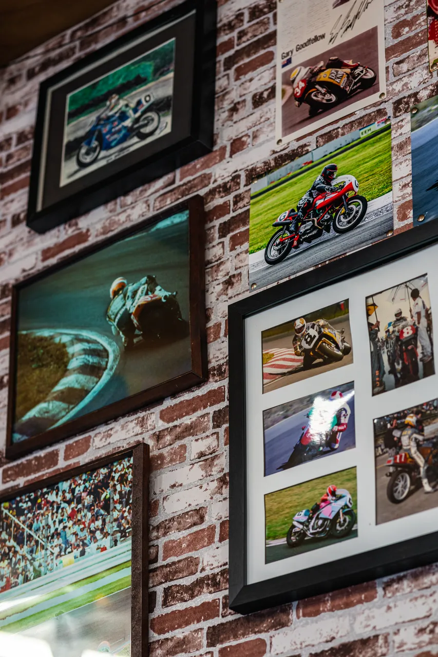 Photographs of motorbikers