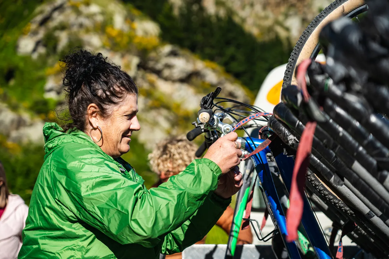 Jude Gamble with bikes