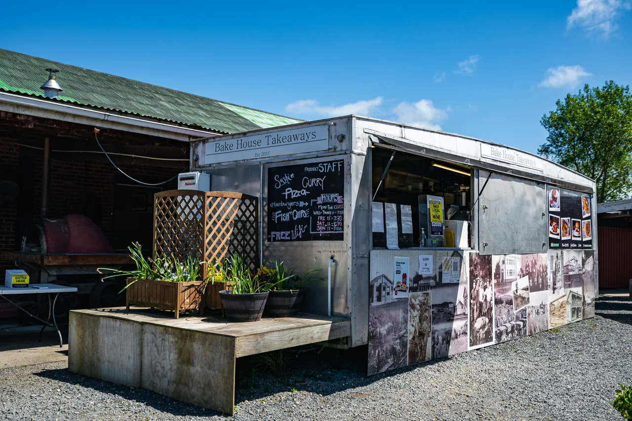 Takeaway caravan covered in photos