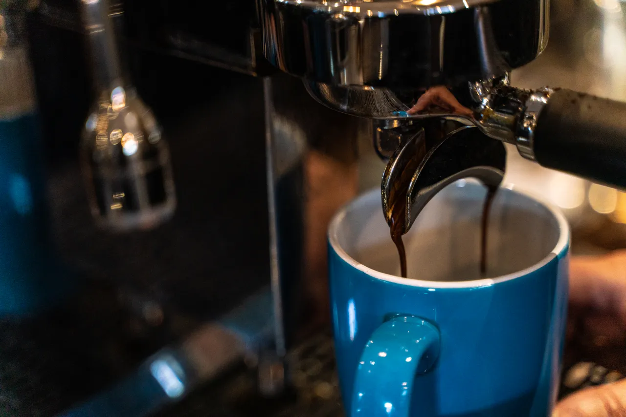 Coffee being made
