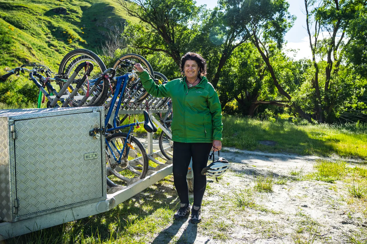 Jude Gamble with bikes