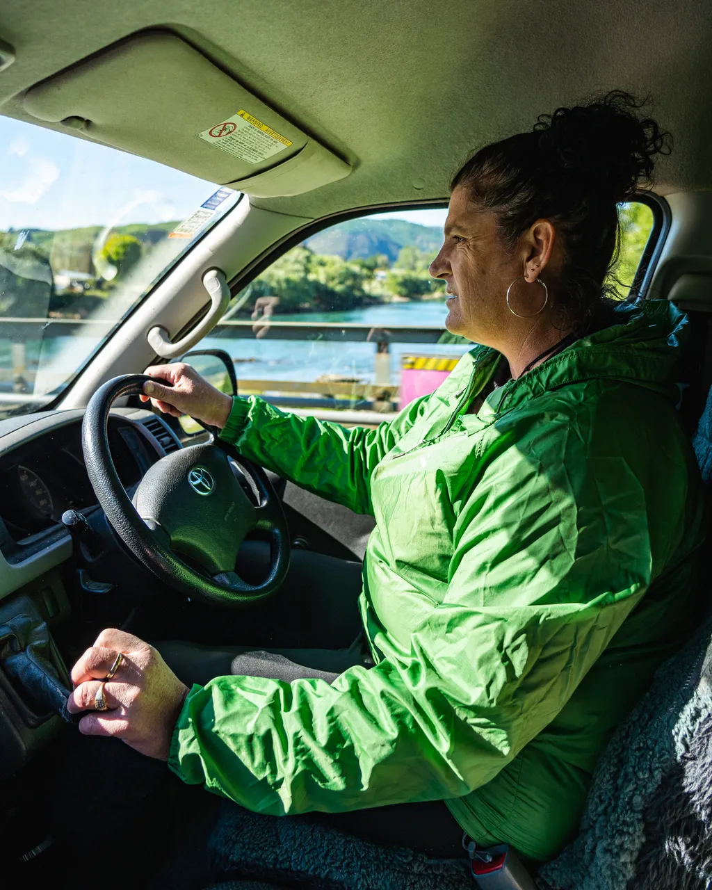 Jude Gamble driving van
