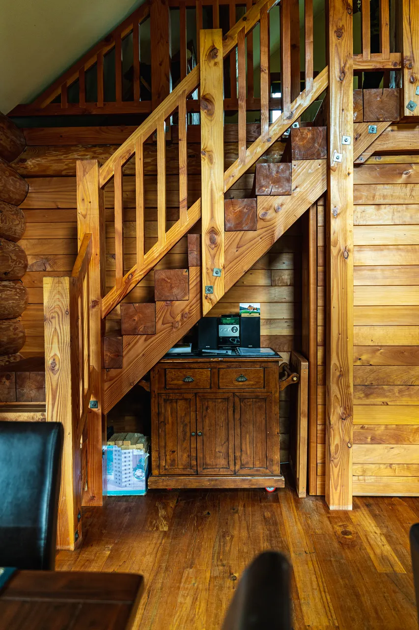 Wooden stairs and furniture