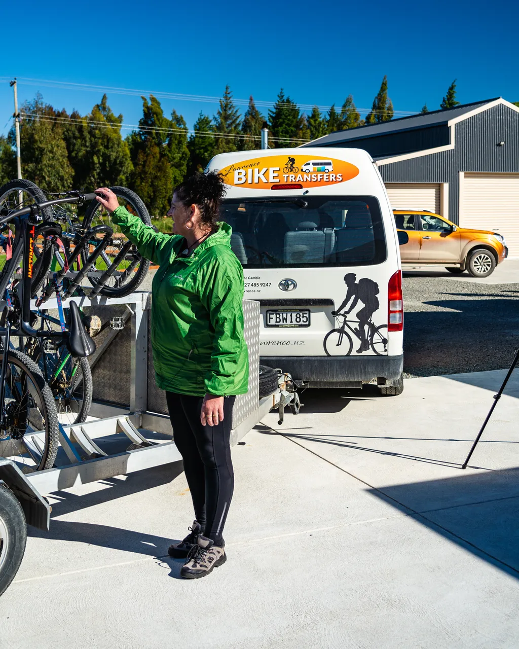 Jude Gamble with bikes