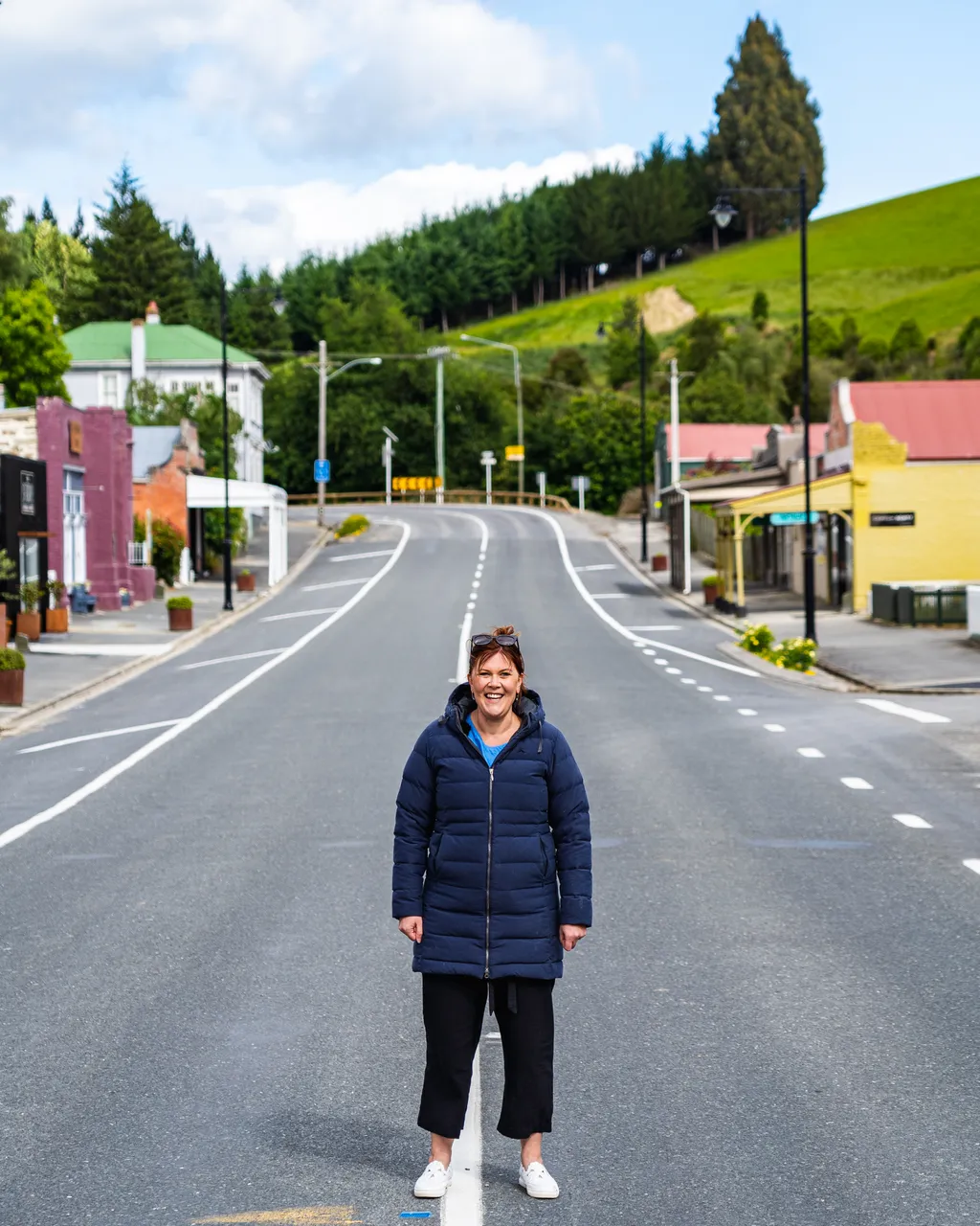 Melissa standing on Lawrence main street
