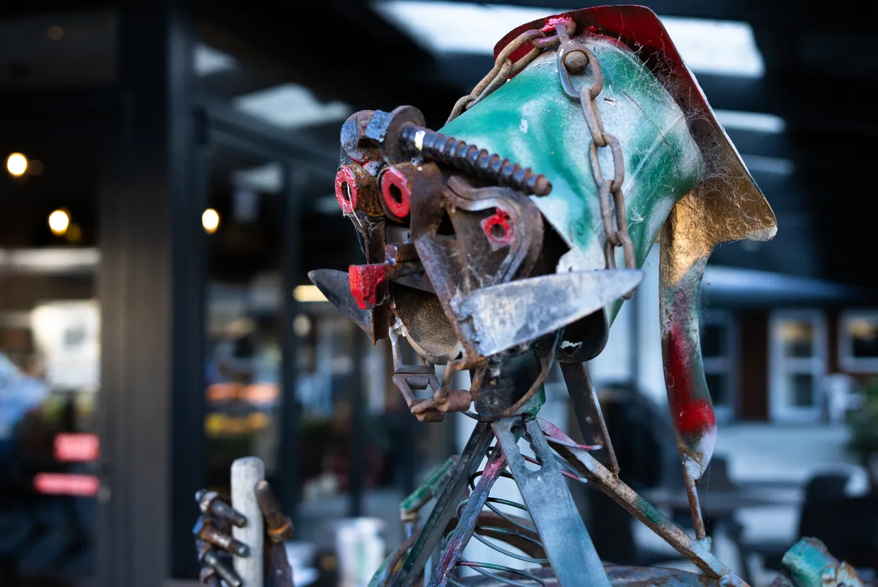Sculpture made of old tools