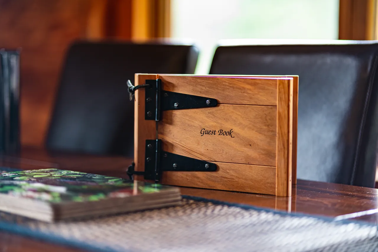 Wooden guest book