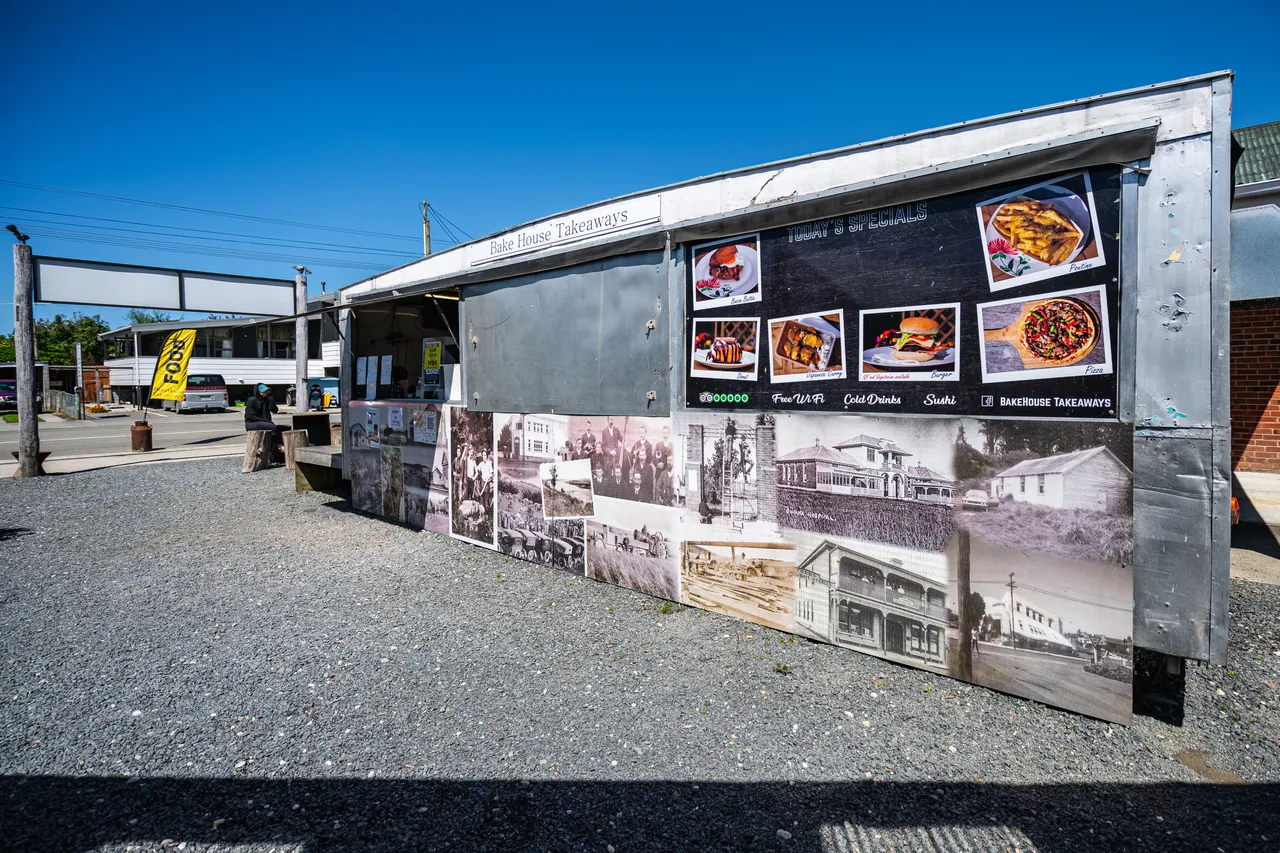 Takeaway caravan covered in photos
