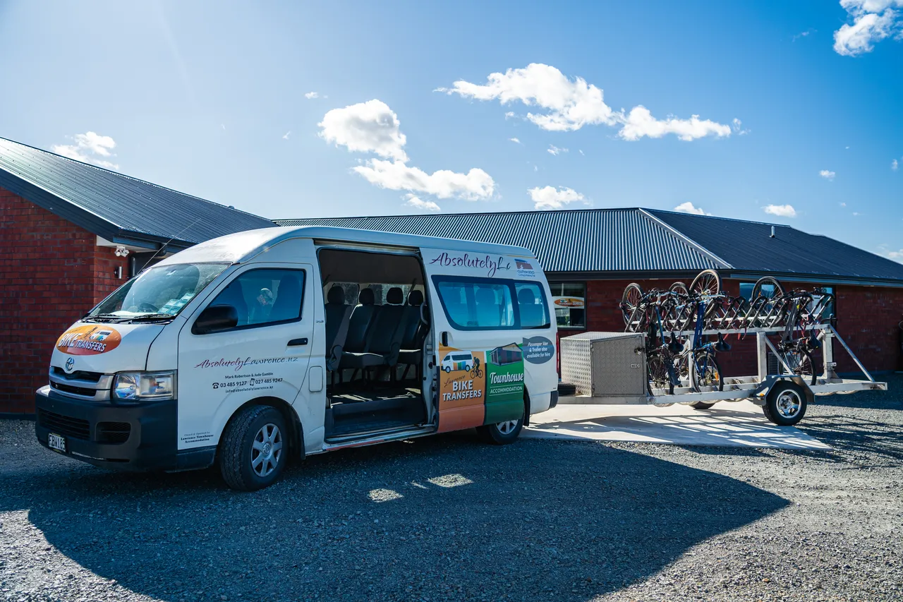 Shuttle van with bikes