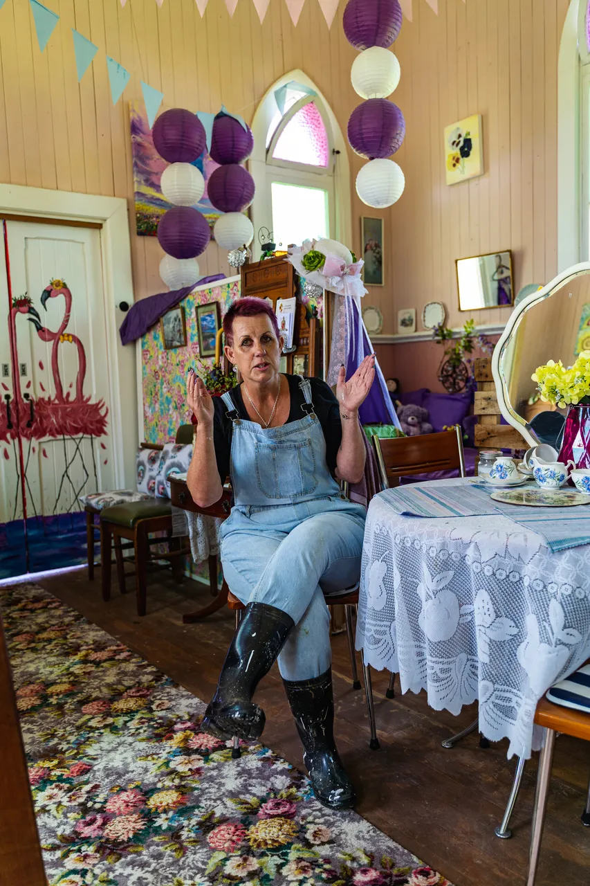 Person sitting down at table