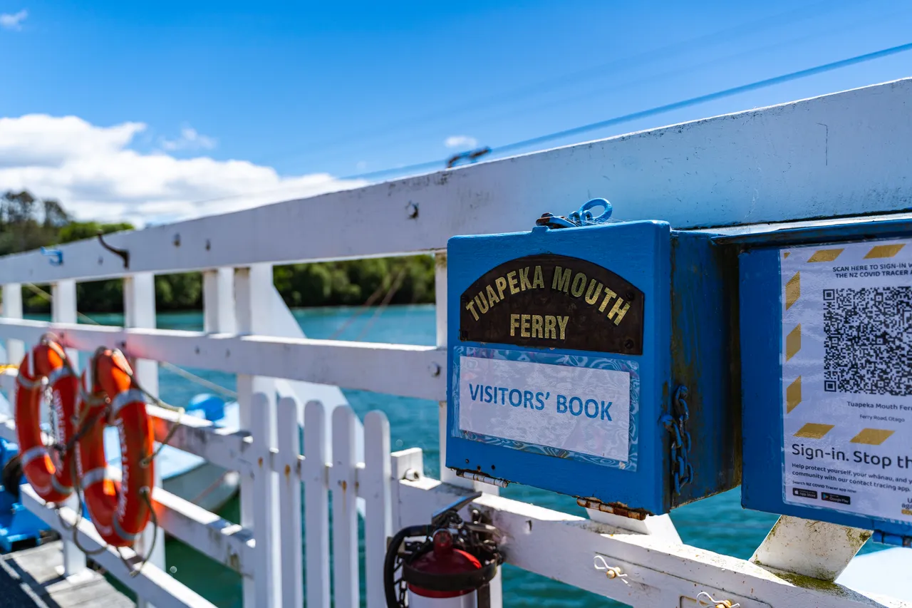 Tuapeka Mouth ferry visitors' book