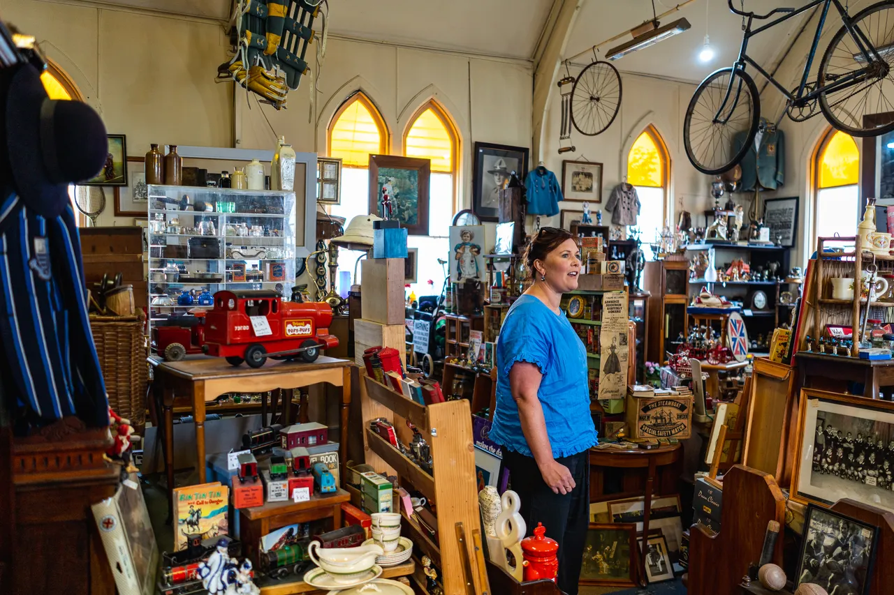 People in antique shop