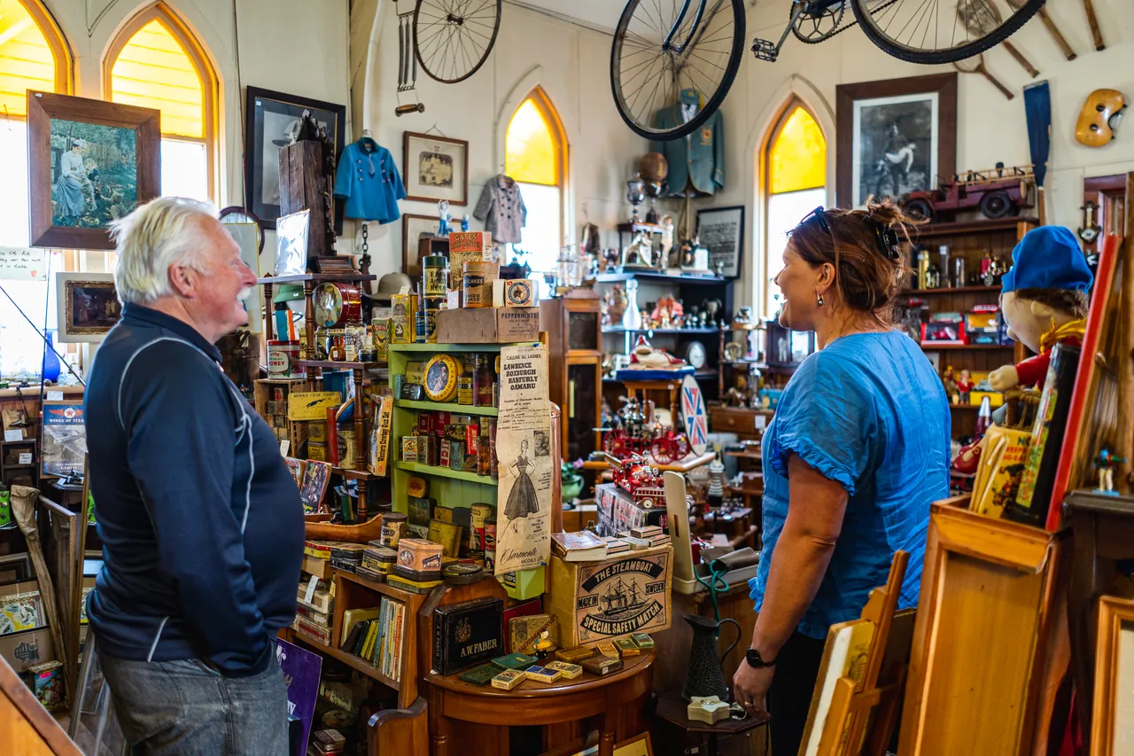 People in antique shop