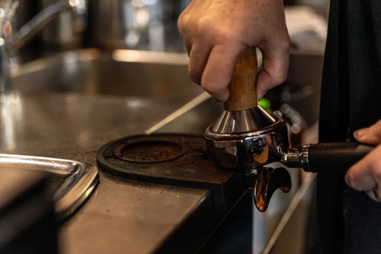 Coffee being made
