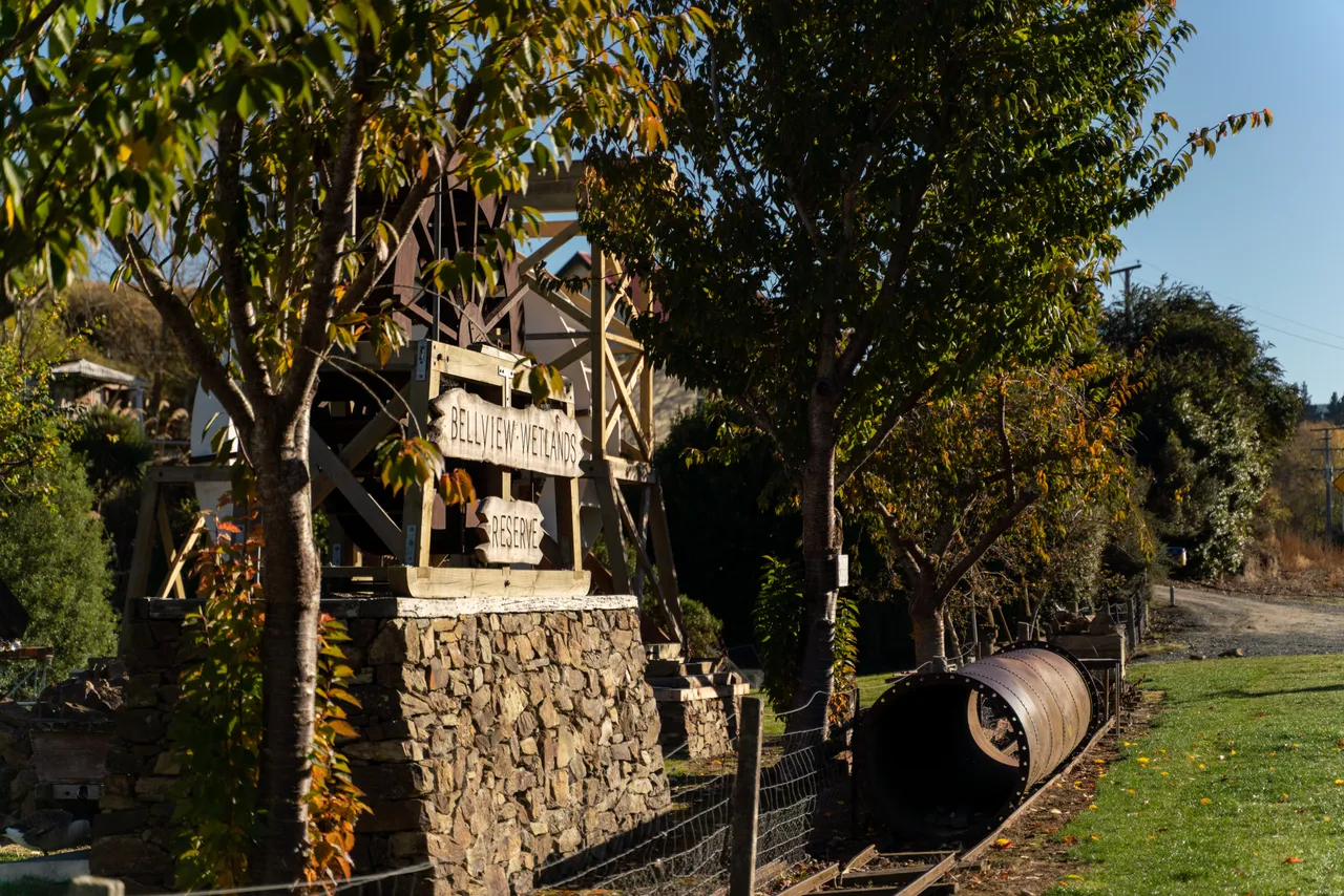 Sign and trees