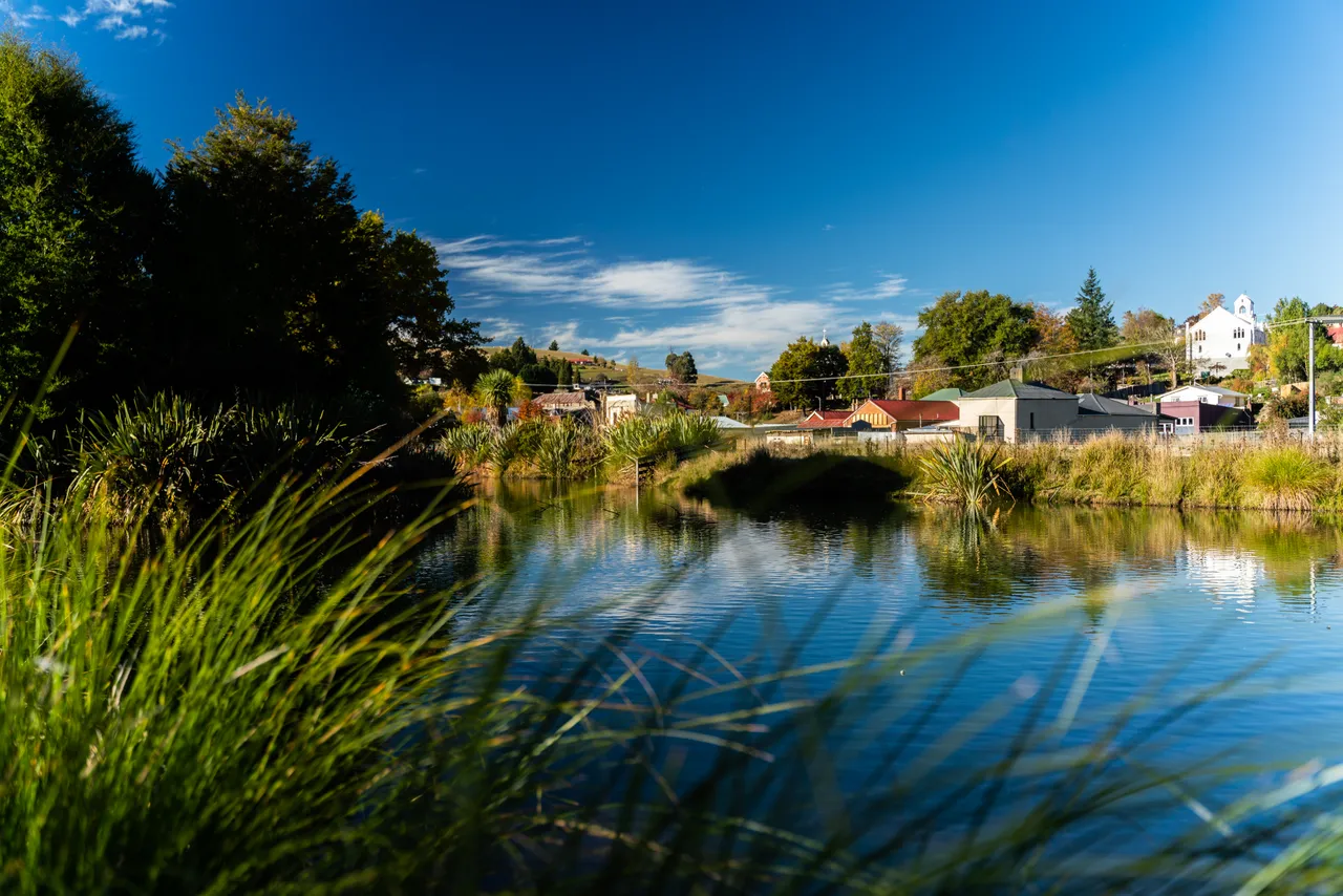 View of pond and Lawrence