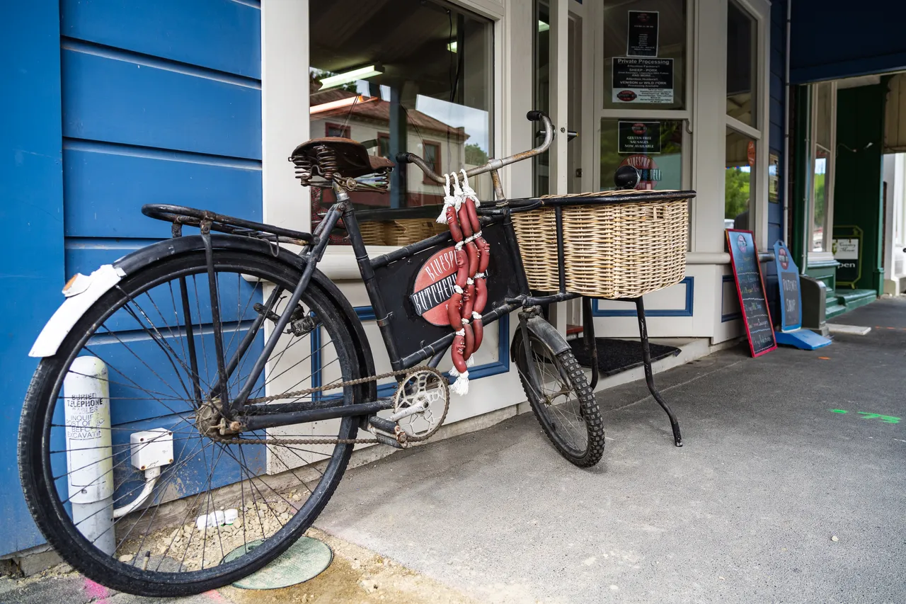 Old bike outside building