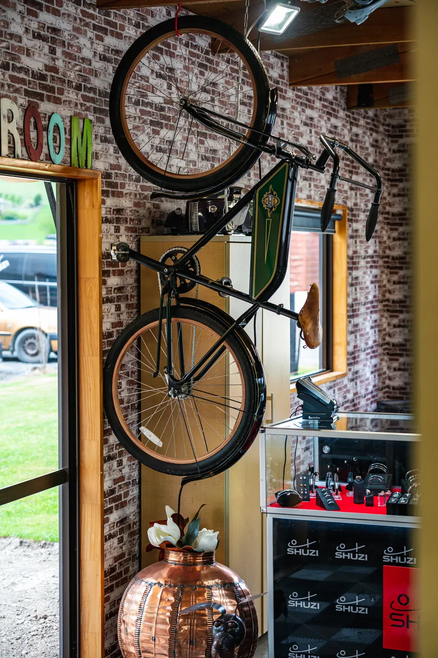 Bike on wall