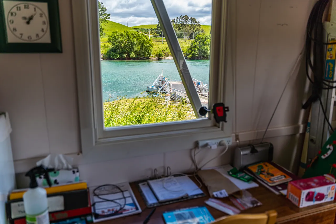 Window looking out onto the punt and river