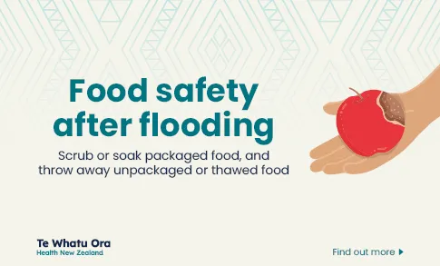 Te Whatu Ora web tile - Food safety after flooding