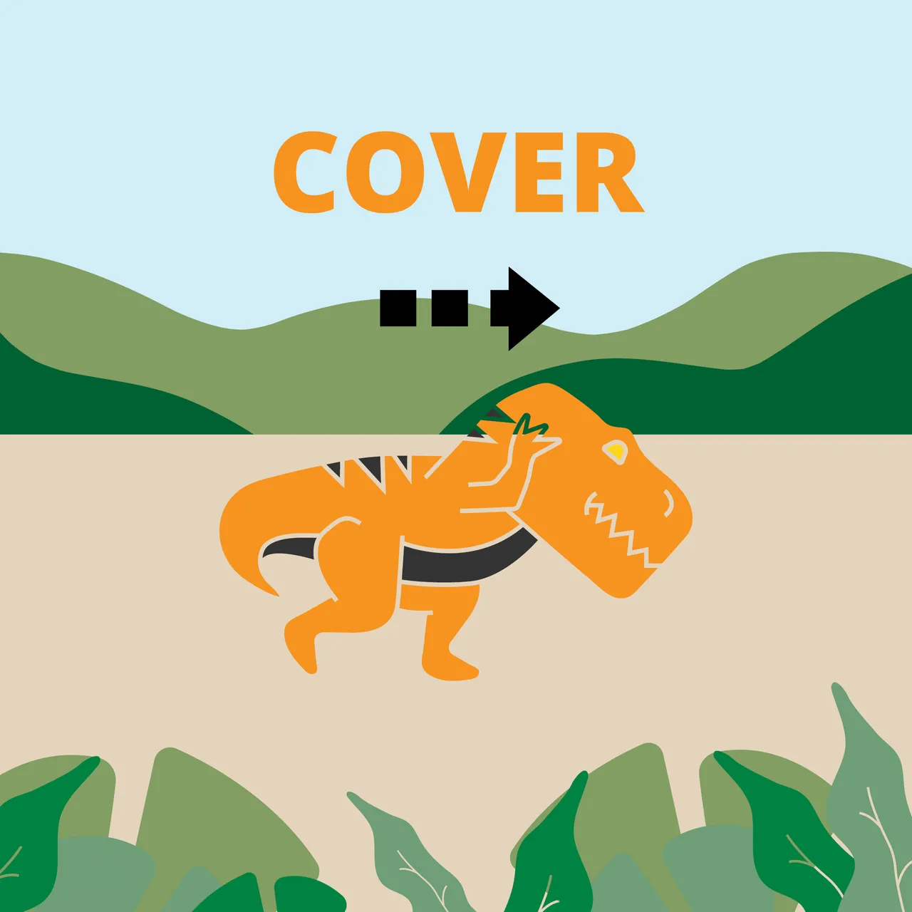 Dinosaur Cover Hold - Cover - Square social Media Tile