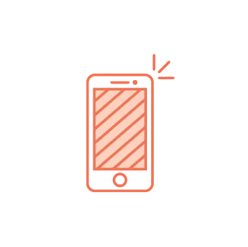 Smart Phone Icon - Orange