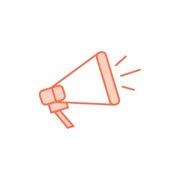 Megaphone Icon - Orange