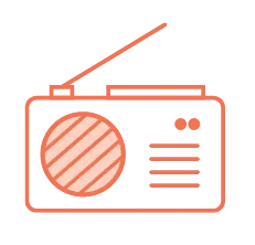 Radio Icon  - Orange