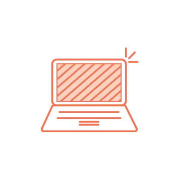 Laptop Icon - Orange